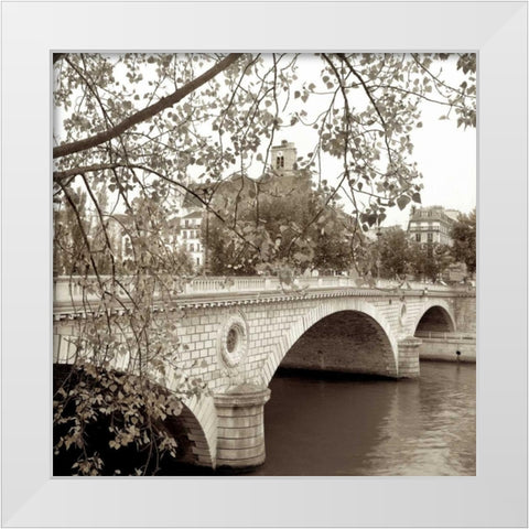 Pont Louis-Philippe, Paris White Modern Wood Framed Art Print by Blaustein, Alan
