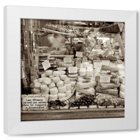 Marketplace - 9 White Modern Wood Framed Art Print by Blaustein, Alan