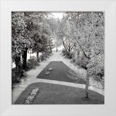 Paris - 14 White Modern Wood Framed Art Print by Blaustein, Alan