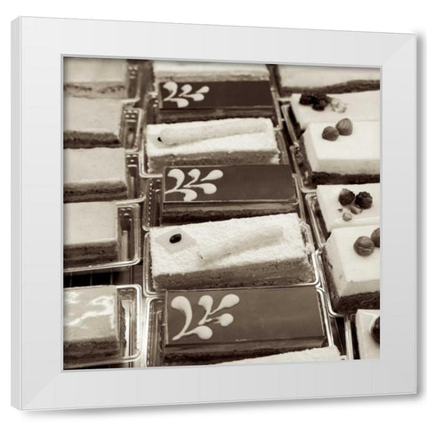 Marketplace - 30 White Modern Wood Framed Art Print by Blaustein, Alan