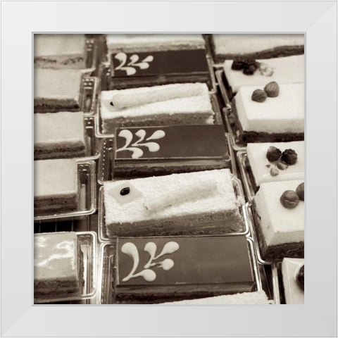 Marketplace - 30 White Modern Wood Framed Art Print by Blaustein, Alan