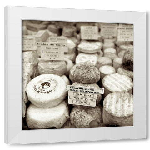 Marketplace - 5 White Modern Wood Framed Art Print by Blaustein, Alan