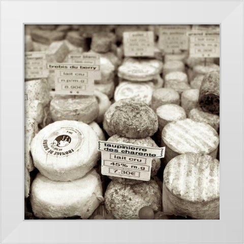 Marketplace - 5 White Modern Wood Framed Art Print by Blaustein, Alan