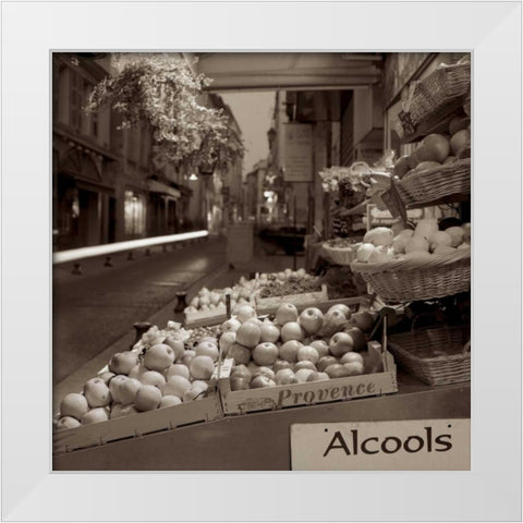 Marketplace - 3 White Modern Wood Framed Art Print by Blaustein, Alan