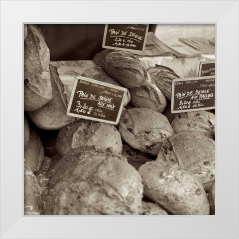 Marketplace - 6 White Modern Wood Framed Art Print by Blaustein, Alan