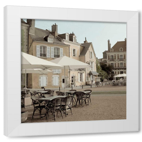 France Cafe - 2 White Modern Wood Framed Art Print by Blaustein, Alan