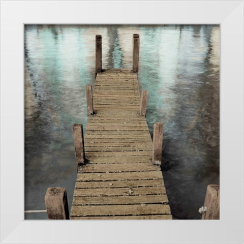 Annecy Pier White Modern Wood Framed Art Print by Blaustein, Alan
