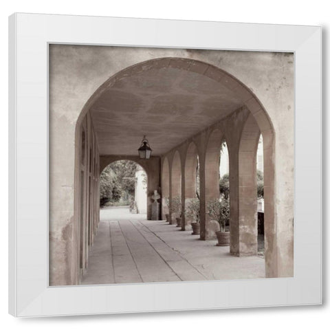 Banc de Jardin - 4A White Modern Wood Framed Art Print by Blaustein, Alan