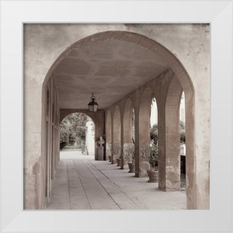 Banc de Jardin - 4A White Modern Wood Framed Art Print by Blaustein, Alan