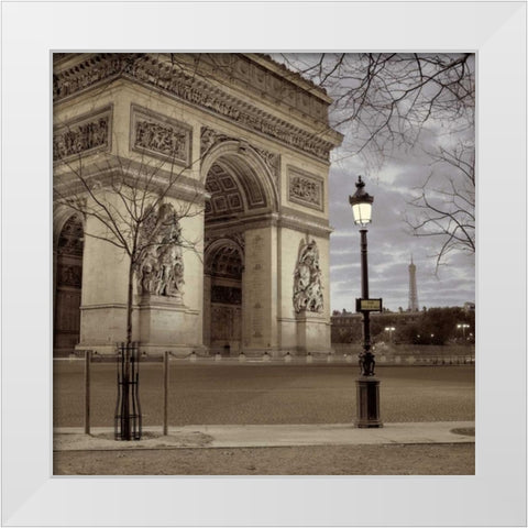 Paris - 16 White Modern Wood Framed Art Print by Blaustein, Alan