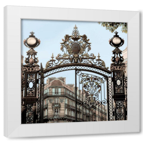 Paris Gates - 2 White Modern Wood Framed Art Print by Blaustein, Alan