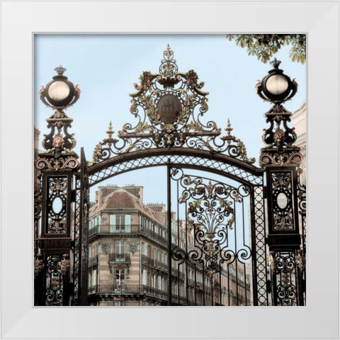 Paris Gates - 2 White Modern Wood Framed Art Print by Blaustein, Alan