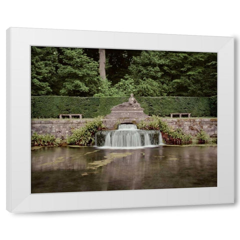 Banc de Jardin - 9 White Modern Wood Framed Art Print by Blaustein, Alan