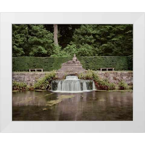 Banc de Jardin - 9 White Modern Wood Framed Art Print by Blaustein, Alan