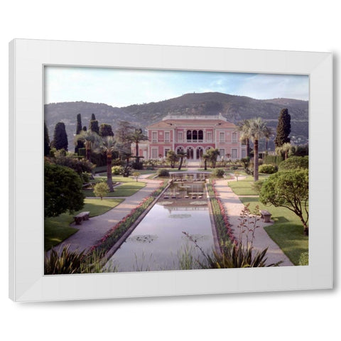 Banc de Jardin - 14 White Modern Wood Framed Art Print by Blaustein, Alan