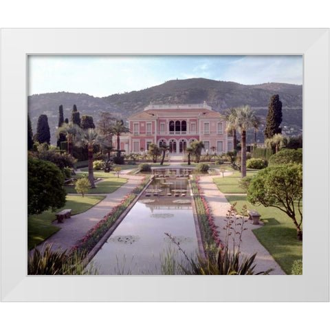 Banc de Jardin - 14 White Modern Wood Framed Art Print by Blaustein, Alan