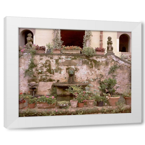 Banc de Jardin - 19 White Modern Wood Framed Art Print by Blaustein, Alan