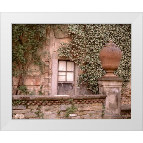 Banc de Jardin - 21 White Modern Wood Framed Art Print by Blaustein, Alan