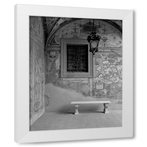 Banc de Jardin - 22A White Modern Wood Framed Art Print by Blaustein, Alan