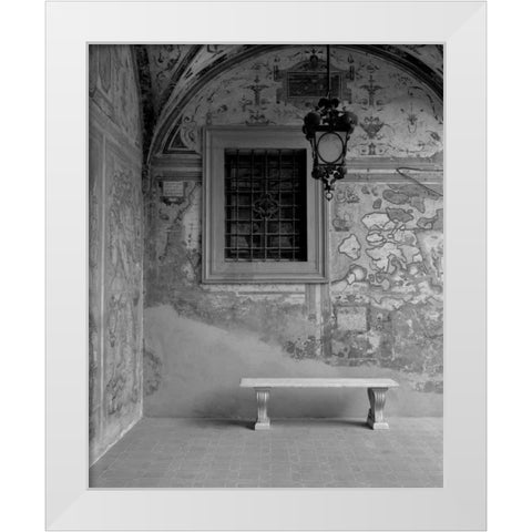 Banc de Jardin - 22A White Modern Wood Framed Art Print by Blaustein, Alan
