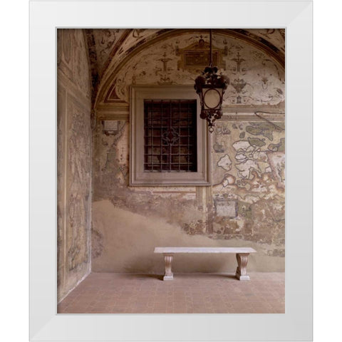 Banc de Jardin - 22 White Modern Wood Framed Art Print by Blaustein, Alan