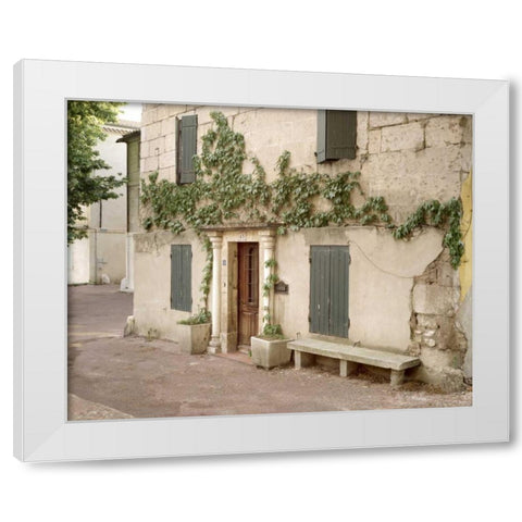 Banc de Jardin - 26 White Modern Wood Framed Art Print by Blaustein, Alan