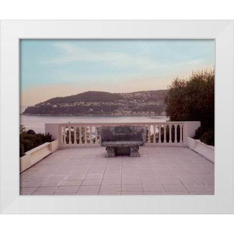 Banc de Jardin - 29 White Modern Wood Framed Art Print by Blaustein, Alan