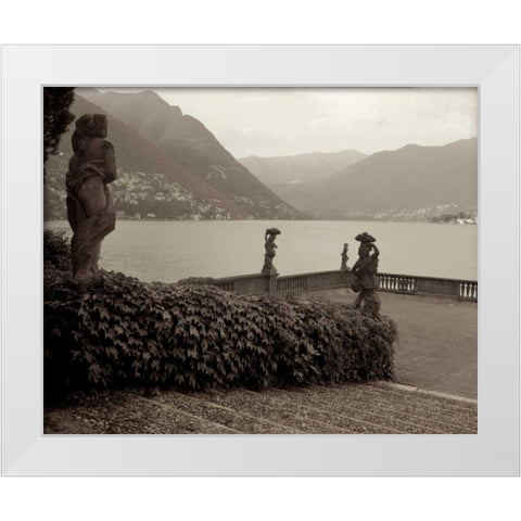 Banc de Jardin - 36 White Modern Wood Framed Art Print by Blaustein, Alan