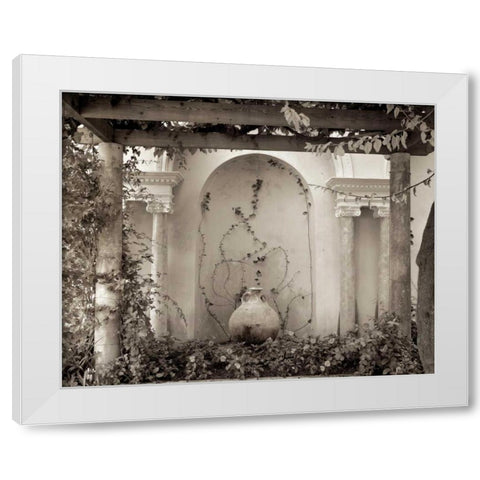 Banc de Jardin - 49 White Modern Wood Framed Art Print by Blaustein, Alan