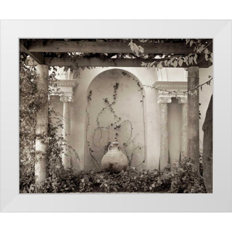 Banc de Jardin - 49 White Modern Wood Framed Art Print by Blaustein, Alan