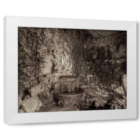 Banc de Jardin - 52 White Modern Wood Framed Art Print by Blaustein, Alan