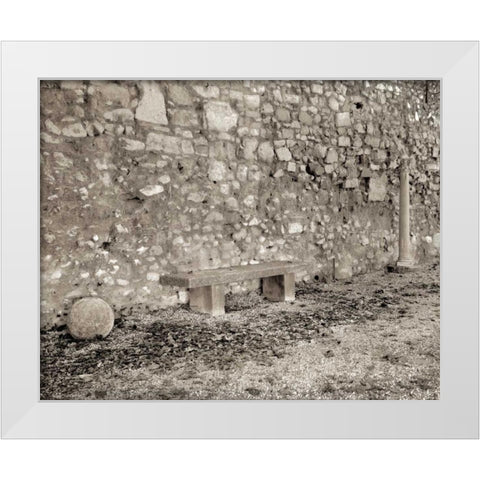 Banc de Jardin - 87 White Modern Wood Framed Art Print by Blaustein, Alan