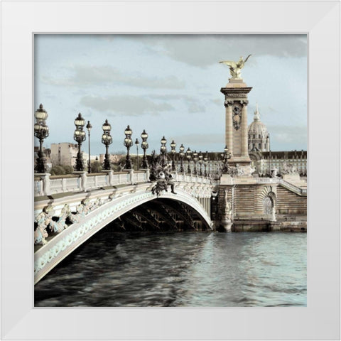 Paris - 12 White Modern Wood Framed Art Print by Blaustein, Alan