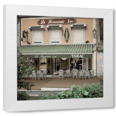 Le Francois 1er Bistro White Modern Wood Framed Art Print by Blaustein, Alan