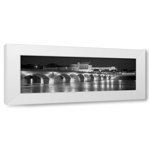Amboise Chateau White Modern Wood Framed Art Print by Blaustein, Alan