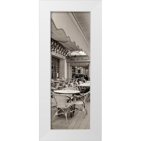Cafe la Nuit - 1 White Modern Wood Framed Art Print by Blaustein, Alan
