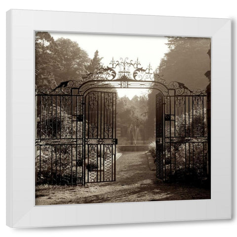 Hampton Gates - 3 White Modern Wood Framed Art Print by Blaustein, Alan