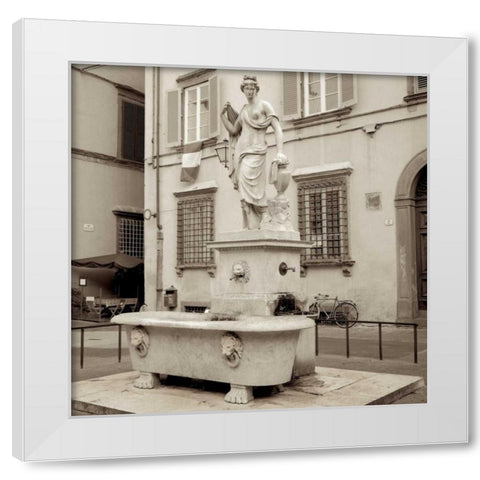 Lucca - 1 White Modern Wood Framed Art Print by Blaustein, Alan
