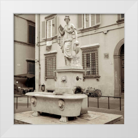 Lucca - 1 White Modern Wood Framed Art Print by Blaustein, Alan