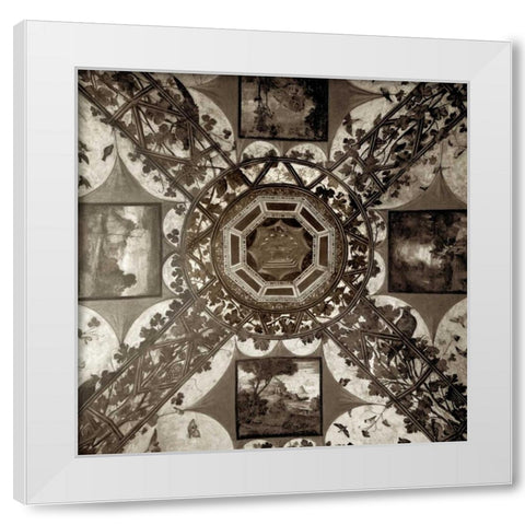 Giardini Italiano - 5 White Modern Wood Framed Art Print by Blaustein, Alan