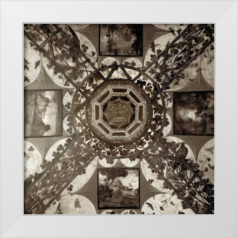 Giardini Italiano - 5 White Modern Wood Framed Art Print by Blaustein, Alan