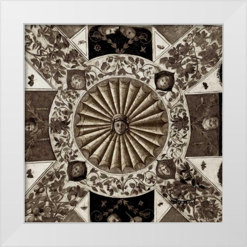 Giardini Italiano - 7 White Modern Wood Framed Art Print by Blaustein, Alan