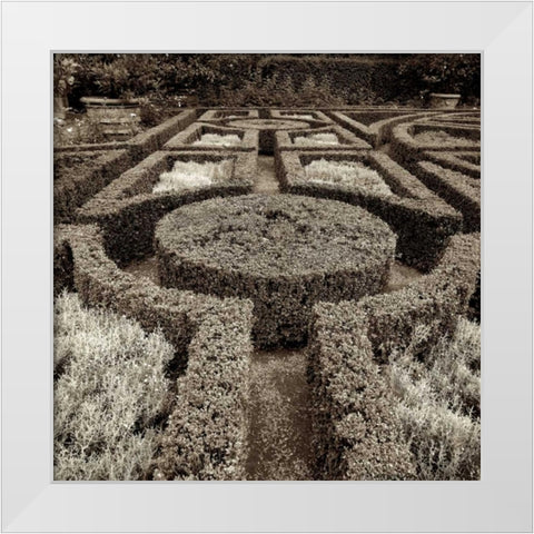 Tuscan Giardini - 1 White Modern Wood Framed Art Print by Blaustein, Alan