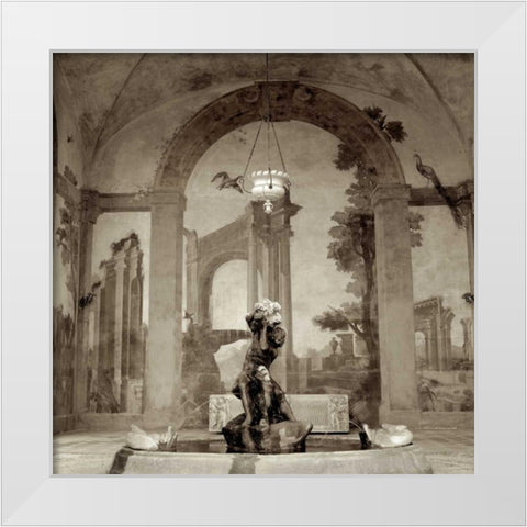 Lombardy Giardini - 1 White Modern Wood Framed Art Print by Blaustein, Alan