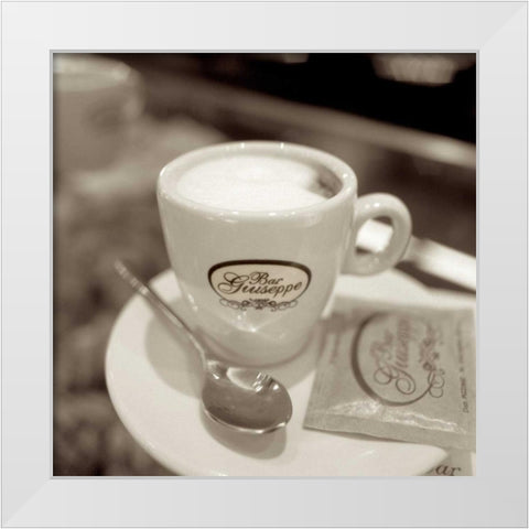 Bar Giuseppe White Modern Wood Framed Art Print by Blaustein, Alan