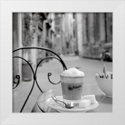 Tuscany Caffe - 20 White Modern Wood Framed Art Print by Blaustein, Alan