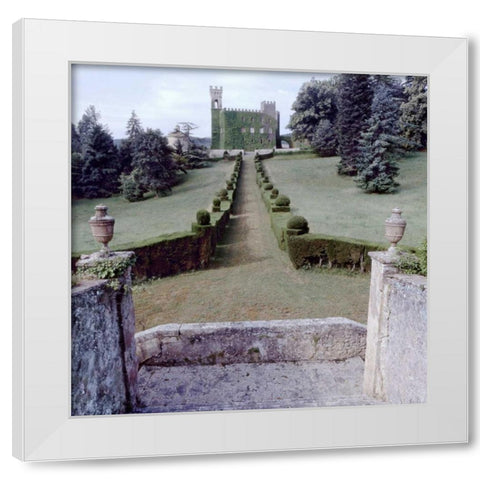 Giardini Italiano - 20 White Modern Wood Framed Art Print by Blaustein, Alan