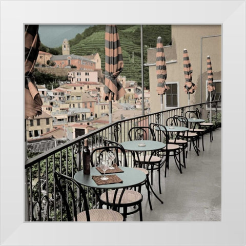 Liguria Caffe - 2 White Modern Wood Framed Art Print by Blaustein, Alan