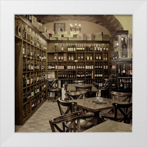 Tuscany Caffe - 7 White Modern Wood Framed Art Print by Blaustein, Alan