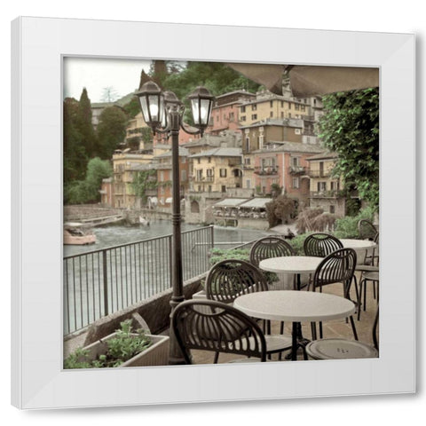 Porto Caffe - 27 White Modern Wood Framed Art Print by Blaustein, Alan